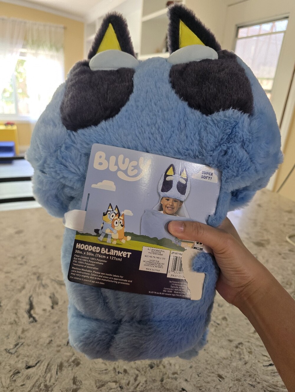 New Bluey Hooded Blanket 30x50 Super Soft Plush Kids Blanket
